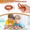 LEIFIDE 48 Pcs Football Party Favors 12 Sets Silicone Bracelet Drawstring Treat Bag Mini Stress Ball Keychains for Football Birthday Party Supplies view 3