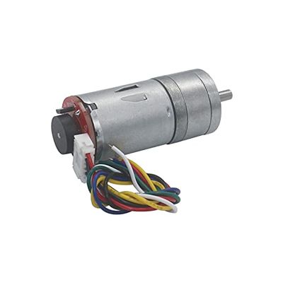 6v 12v 24v 25mm Diameter Gearbox Micro Gear Motor With Encoder 2 Phase Output 11 Pulse/revolution Encoder Gear Motor (Size : 60 RPM, Color : 24V)