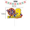 Dart Gun Cake Topper 8 for Boys Girls 8th Birthday Dart War Party Supplies Target Bullet Cake Decorations Target Gun Eighth Birthday Cake Decor Gun Theme Party Supplies view 4