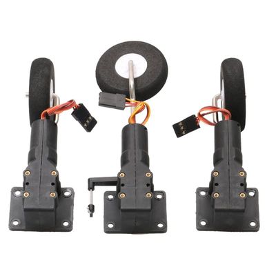 DKNTZO Electronic Landing Gear, 25g Servo Metal Digital Servoless Electronic Worm Retractable Nose-Wheel Tricycle Landing Gear Set for RC SU27 Fixed Wing Airplane Plane Model Drone Accessories