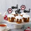 24pcs One Cupcake Toppers - Black Glitter Cat Frist Birthday Cupcake Picks Decorations for Cat Lover Kitten Theme Baby Shower Kids 1st Birthday wedding Party Supplies view 4