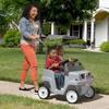 Step2 Side-by-Side Push Around SUV, Kids Push Car, 2 Seats, Stroller Substitute, Includes Seat Belts & Horns, Made of Durable Plastic, Max Weight 100 lbs., for Toddlers 1.5-5 Years Old, Gray view 2