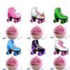 18pcs Roller Skate Cupcake Toppers for Boys Girls Baby Shower Throwback 1990s Party Favors Cupcake Decorations 90s 80s Roller Skating Happy Birthday Party Supplies view 2