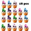 18pcs Roller Skate Cupcake Toppers for Boys Girls Baby Shower Throwback 1990s Party Favors Cupcake Decorations 90s 80s Roller Skating Happy Birthday Party Supplies view 3