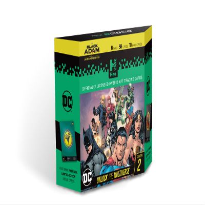 HRO DC Comics Unlock The Multiverse | Chapter 2: 8-Pack Premium Starter Box, Hybrid NFT Trading Cards, 58 Trading Cards Pack (10035891-0001)