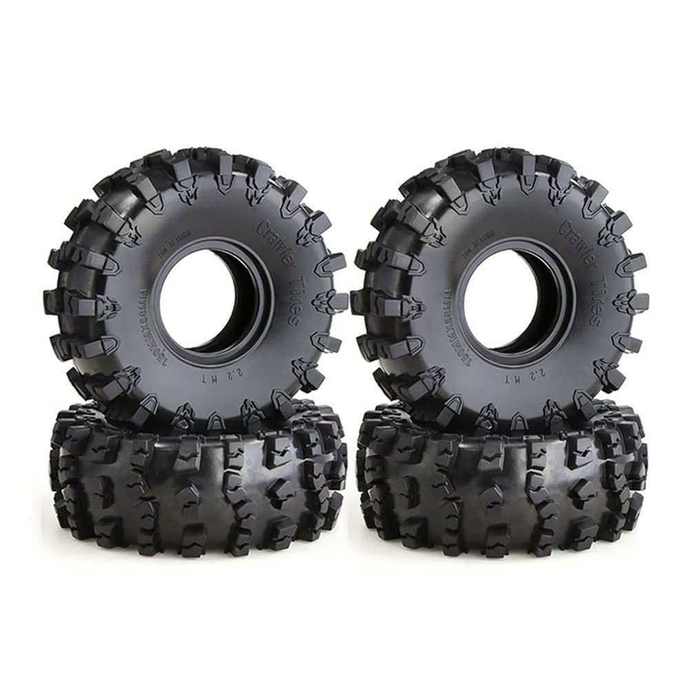 Lifehead 2.2 Inch Crawler Rubber Tires for 1/8 1/10 RC Model Car Crawler Retrofit Accessories Traction Tank 300 KM5 YK4082 Axial SCX10 RR10 Wraith 90048 90018 Traxxas TRX4 TRX-6