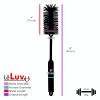 2 Pack LeLuv Cleaning Brush Hypoallergenic Silicone Bristles - 13 Inch Length Overall for Vacuum Pump Cylinders - Grey view 4