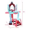 Toddler Vanity Set | Kids Vanity Set with Lights & Sounds | Little Girls Vanity Table with Stool, Makeup Accessories, Blowdryer | Pretend Play Vanity Set for Girls Age 3 and Over, Pink view 2