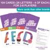 BenBen Alphabet Go Fish Card Game for Kids,104 Cards, Oversized ABC Learning Playing Cards, Memory Matching Games, 2-8 Players, Ages 3 and up, Easter Basket Stuffers, Stocking Stuffers view 2