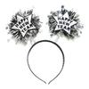 Dzrige Happy New Year Headband with Star Boppers & Silver Tinsel, Glitter New Years Head Boppers Headband for New Year Birthday Carnival Party Props Decoration view 1