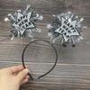 Dzrige Happy New Year Headband with Star Boppers & Silver Tinsel, Glitter New Years Head Boppers Headband for New Year Birthday Carnival Party Props Decoration view 4