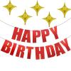 BIEUFBJI Red Happy Birthday Banner - Birthday Party Decorations - Girls Boys Birthday Decorations-Happy Birthday Banner view 1