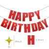 BIEUFBJI Red Happy Birthday Banner - Birthday Party Decorations - Girls Boys Birthday Decorations-Happy Birthday Banner view 2