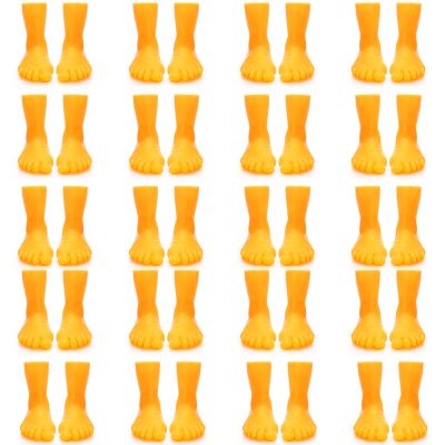 TOPZEA 40 Pack Finger Feet Puppet, Rubber Foot Shaped Finger Puppets Funny Mini Fake Feet Tiny Left & Right Cute Little Foot for Fingers, Mini Gag Gifts, Making Gnomes, Crafting, Photo Shoot Prop