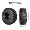 AllinRC 1/10 RC Crawler Tires 2.2inch for Traxxas TRX-4 Axial SCX10 RR10 Wraith 1/10 RC Rock Crawler (4PCS) view 2