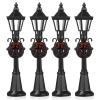 Christmas Lamp Post Village Accessories: Christmas Mini Street Light Models, Village Fairy Lamp, Miniature Dollhouse Streetlight, Small DIY Dollhouse 4pcs view 1