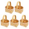 DOITOOL Mini Woven Basket 5-Pack Small Rectangular Handwoven Wood Baskets with Handle for Candy Packaging Party Favors Dollhouse Decor and Craft Storage view 1