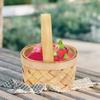 DOITOOL Mini Woven Basket 5-Pack Small Rectangular Handwoven Wood Baskets with Handle for Candy Packaging Party Favors Dollhouse Decor and Craft Storage view 2