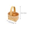 DOITOOL Mini Woven Basket 5-Pack Small Rectangular Handwoven Wood Baskets with Handle for Candy Packaging Party Favors Dollhouse Decor and Craft Storage view 3