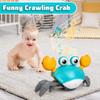 BIBIELF Crawling Crab Baby Toy Baby Sensory Toys Tummy Time Toy Gifts for Boy Girl with Auto Crawl System Music for Walking Toddler Birthday Gift view 2