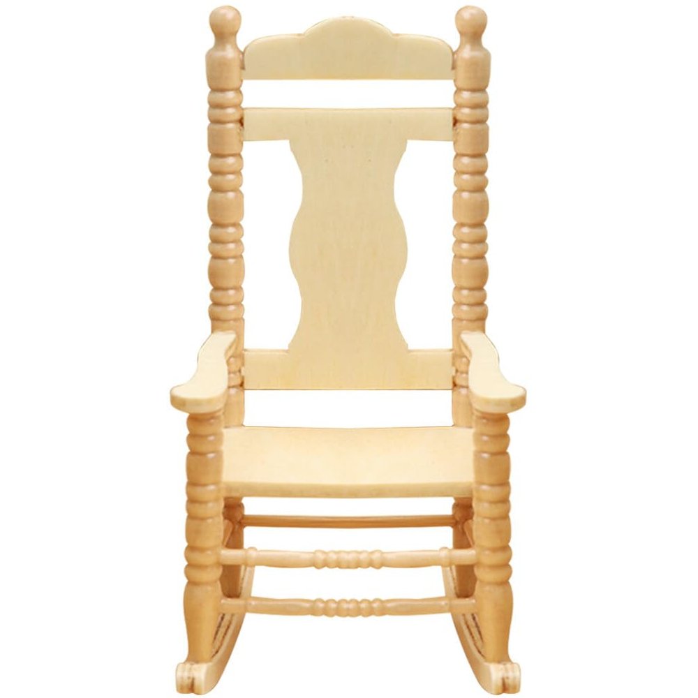 jojofuny Miniature Chair Ornament 4.44X2.79X1.96In Wooden Doll House Chair Model Tiny Furniture Figurine for Dollhouse Accessories and Mini House Decorations
