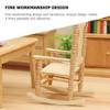 jojofuny Miniature Chair Ornament 4.44X2.79X1.96In Wooden Doll House Chair Model Tiny Furniture Figurine for Dollhouse Accessories and Mini House Decorations view 3