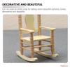 jojofuny Miniature Chair Ornament 4.44X2.79X1.96In Wooden Doll House Chair Model Tiny Furniture Figurine for Dollhouse Accessories and Mini House Decorations view 4