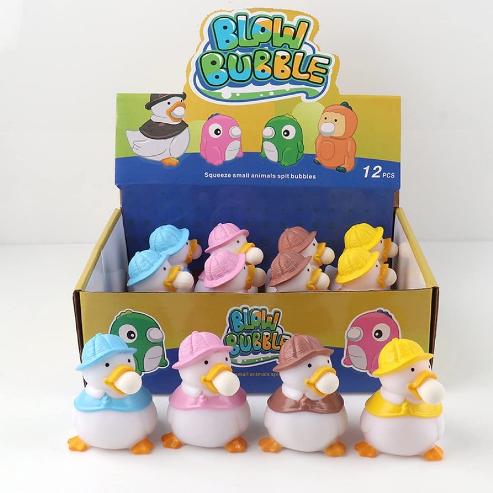 12 Pcs Ducks Squeeze The Bubble Ball Relieve Stress Fidget Toys for Children and Adults,Squeeze Sensory Toys for Anxiety, Autism, ADHD.(12 Ducks)