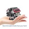 KAROYD Realistic Internal Combustion Engine Model Kit, Dynamic V8 Engine Motor for SCX10 Capra VS4-10 Pro/Ultra Model Car view 2
