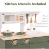 ROBOTIME Play Kitchen with Pretend Ice Cube Dispenser for Toddler, Wooden Kids Kitchen Play Set, Toy Kitchen Set for Kids Age 3 4 5 6 7 (Vintage Green) view 2