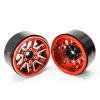 TREAL 1.9" Beadlock Wheel Rims (4pcs) for 1:10 RC Crawler Axial SCX10 III SCX10 II TRX-4 RC Car -Type L (Red) view 3