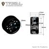 TREAL 1.9" Beadlock Wheel Rims (4pcs) for 1:10 RC Crawler Axial SCX10 III SCX10 II TRX-4 RC Car -Type L (Red) view 4