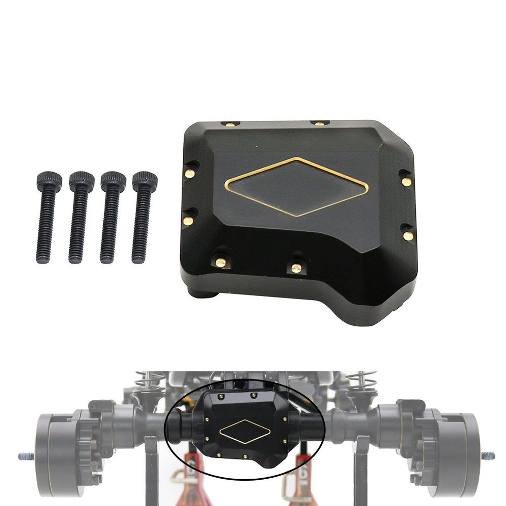 Brass Axle Case Rear Diff Housing, LCG Brass Counter Weight Axle Housing for 1/10 RC Crawler Car TRX4 TRX6 Upgrade Parts