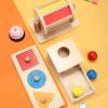 Sratte 3 Pcs Wooden Baby Toys Set, Object Permanence Box, Rainbow Drum, Colorful Multiple Shape Puzzles Toys, Preschool Toys Set for 6-12 Month Infant 1 2 3 Year Old Toddlers Babies view 3
