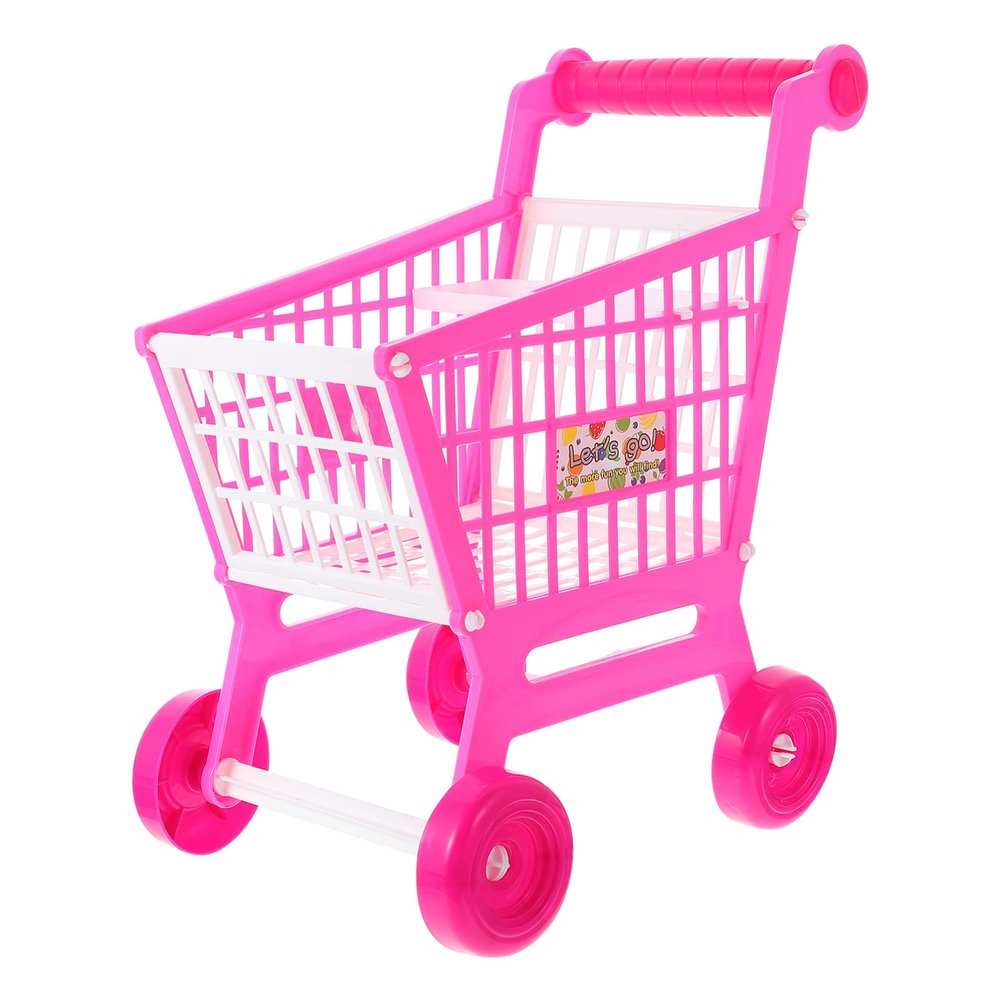 STOBOK 1pc Mini Simulation Shopping Cart Toy for Boy Girl for Role Play Storage Rack for Toys Encourages Independence Hands Skills for Boys Girls Style
