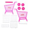 STOBOK 1pc Mini Simulation Shopping Cart Toy for Boy Girl for Role Play Storage Rack for Toys Encourages Independence Hands Skills for Boys Girls Style view 3