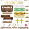 75 Pieces First Communion Decorations Included Backdrop Tablecloth Balloons Garland Cross Balloon Rustic Wood Grain Baptism Party Christening Decor Kit Holy God Bless Mi Bautizo Set for Boys Girls view 2