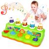 Duchong Toys for 1 Year Old Boys Girls, Interactive Pop up Toy with Music & Light, Early Learning Musical Toys for Toddlers 1-3, Birthday Gifts for Babys Infants 6-9-12-18 Months view 1
