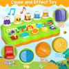 Duchong Toys for 1 Year Old Boys Girls, Interactive Pop up Toy with Music & Light, Early Learning Musical Toys for Toddlers 1-3, Birthday Gifts for Babys Infants 6-9-12-18 Months view 2