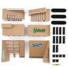 Garhelper Fingerboard Skatepark with 3 Finger Skateboards, Mini Finger Skateboard Fingerboard Park Kit Set, Creative Finger Skateboards with Ramps and Stairs for Kids Toys Gift view 2