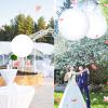 Leitee 2 Pcs 72 Inch Giant Balloons Round Latex Large Human Egg Jumbo Balloons Inflatable Air Decorations for Birthday Party Wedding Engagement(White) view 3