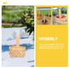 DOITOOL Mini Wooden Basket Small Wood Basket 3.14X2.55X1.96 Inch Tiny Wicker with Handle for Home Decor Candy Packaging Party Favors and Craft Storage view 2