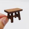 10pcs Kids 1:12 Miniature Dollhouse Foot Stool Simulation Retro Dollhouse Wooden Stool for Dollhouse Accessories view 2