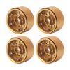 4 Pcs Beadlock Brass Wheel Hub,Brass Heavy 1.9Inch RC Beadlock Wheels for SCX10 90046 AXI03007 D90 D110 TF2 view 1