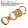 4 Pcs Beadlock Brass Wheel Hub,Brass Heavy 1.9Inch RC Beadlock Wheels for SCX10 90046 AXI03007 D90 D110 TF2 view 3