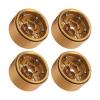 4 Pcs Beadlock Brass Wheel Hub,Brass Heavy 1.9Inch RC Beadlock Wheels for SCX10 90046 AXI03007 D90 D110 TF2 view 4