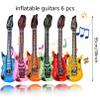 smilixin 22 Pack Inflatable Guitar,Blow Up Guitar,Inflatable Rock Star Toy Set,6 Inflatable Guitars,6 Microphones,6 Shutter Shading Glasses,1 Saxophone,1 Inflatable Piano,1 Inflatable Recorder view 2