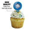 GRAPHICS & MORE Northwood University Secondary Logo Cupcake Picks Toppers Decoration Set of 6 view 3