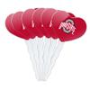 The Ohio State University Primary Logo Heart Love Cupcake Picks Toppers Decoration Set of 6 view 1