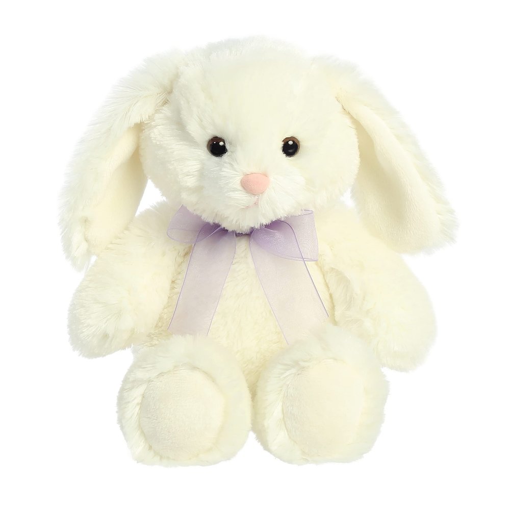Aurora Cuddly Bunny Stuffed Animal - Cozy Comfort - Endless Snuggles - White 10.5 Inches